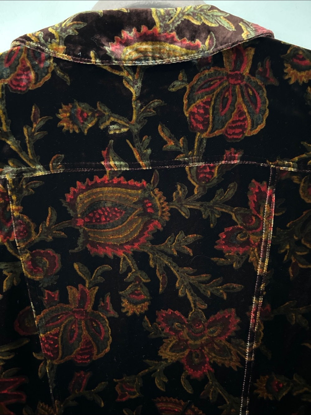 Sundance Jacket Wren Silk Blend Velvet Dark Floral Whimsigoth Fairy Medium - Picture 8 of 15